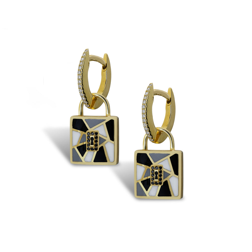Mosaic Lock Earrings