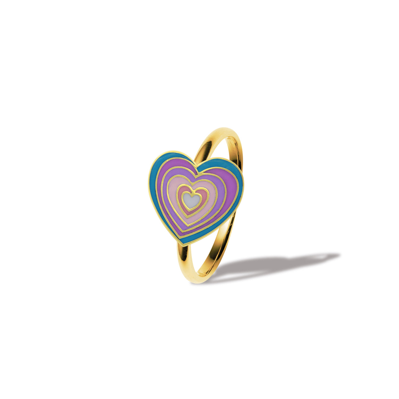 Colored Heart Ring