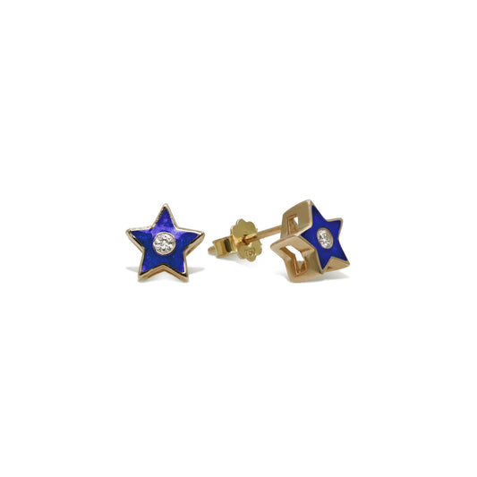 Blue Star Earrings