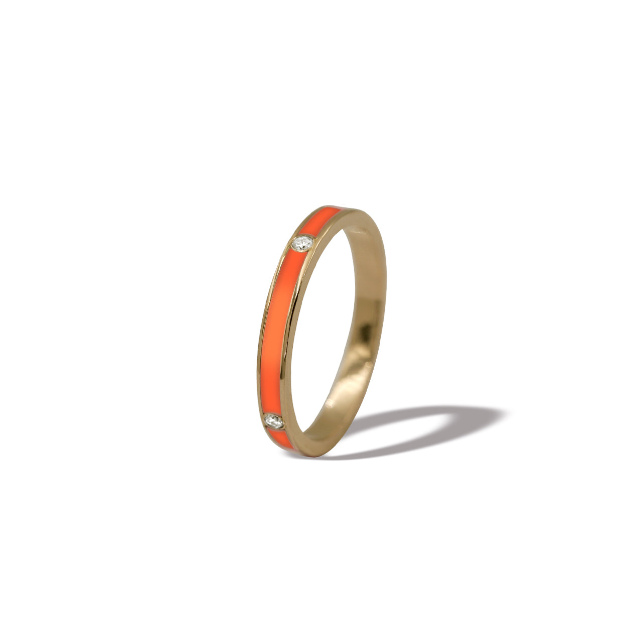Orange Enamel Rings
