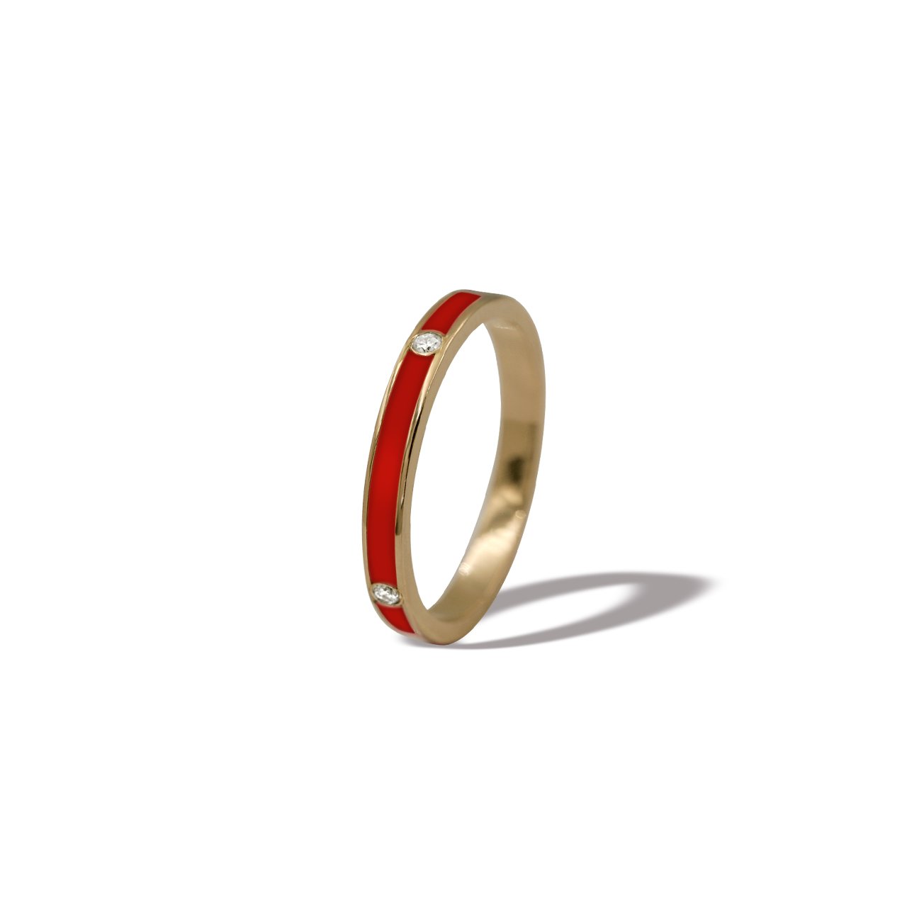 Red Enamel Rings