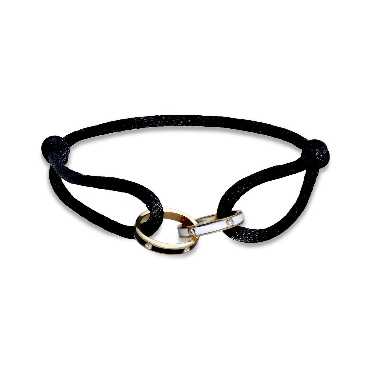 Black Infinity Bracelets (intersecting circles)