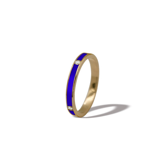 Blue Enamel Rings