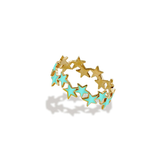 Sky Blue Stars Ring