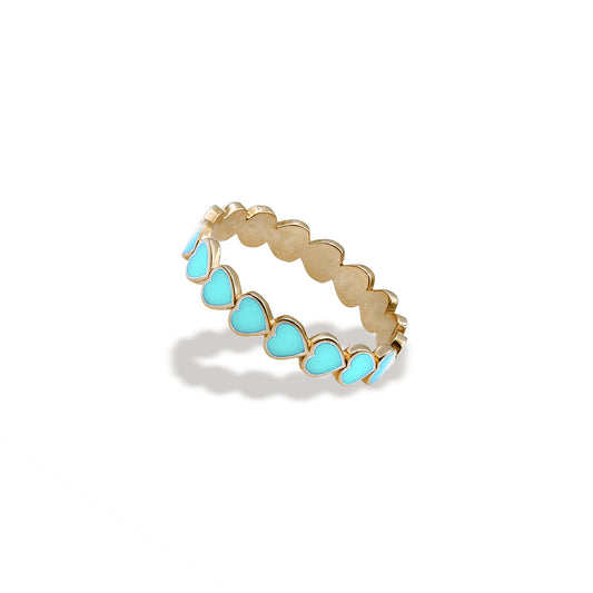 Sky Blue Heart Ring