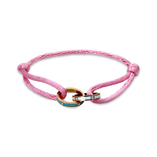 Pink Infinity Bracelets (intersecting circles)
