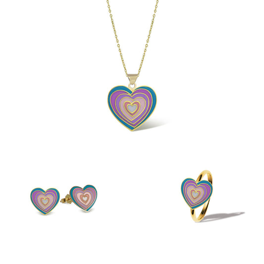 Colored Heart Collection Set