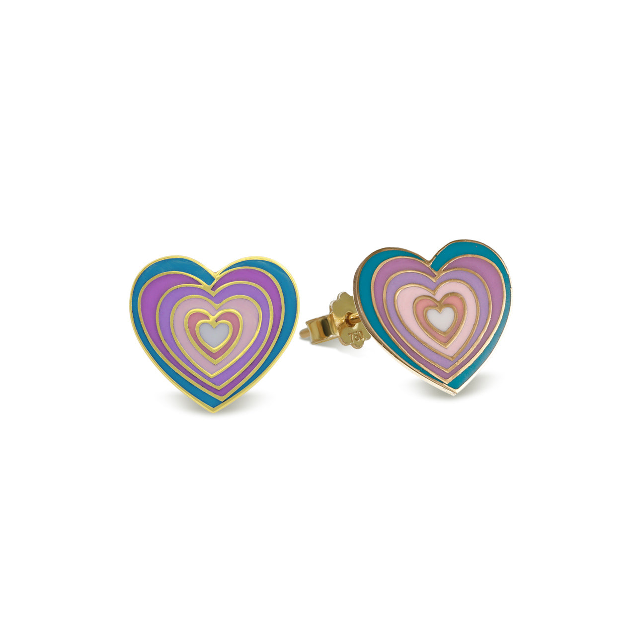 Colored Heart Earrings