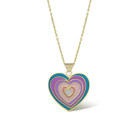 Colored Heart Pendant