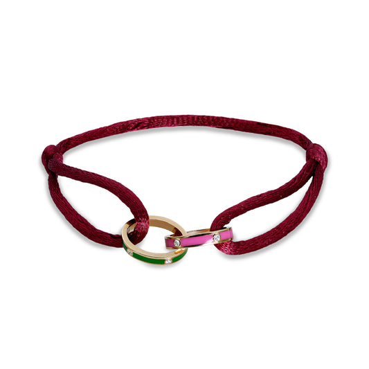 Pink Infinity Bracelets (intersecting circles)