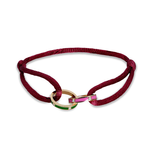 Red Infinity Bracelets (intersecting circles)