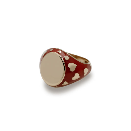 Hearts Enamel Ring