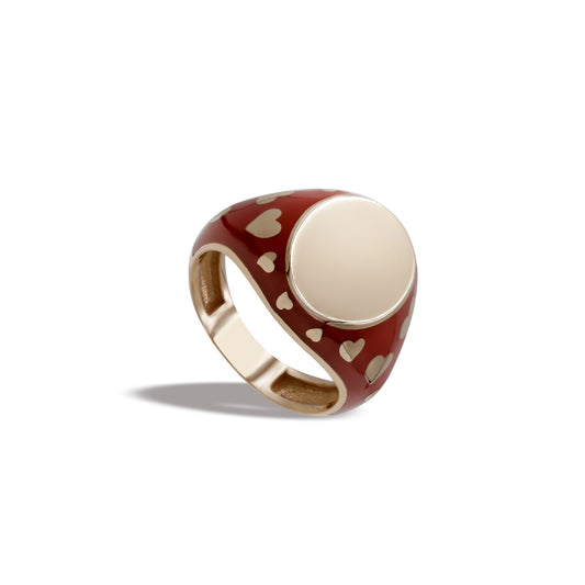 Hearts Enamel Ring