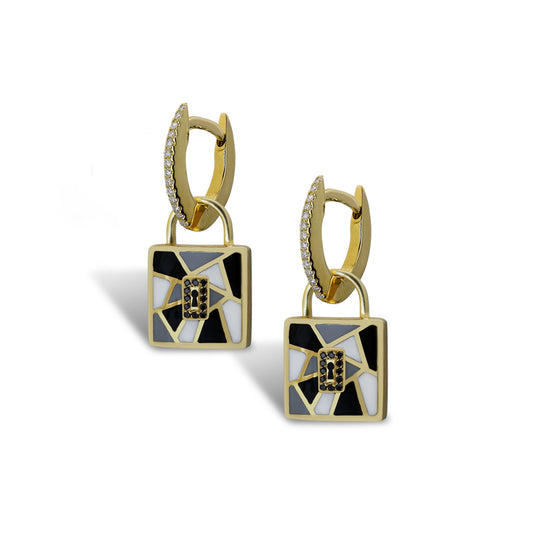 Mosaic Lock Earrings