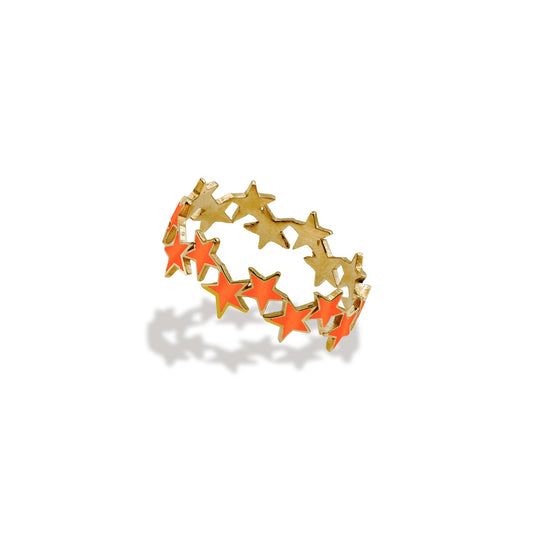 Orange Stars Ring