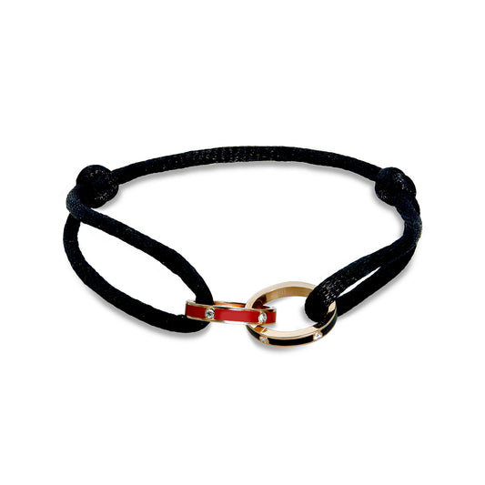 Black Infinity Bracelets (intersecting circles)
