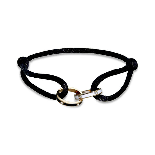 Black Infinity Bracelets (intersecting circles)